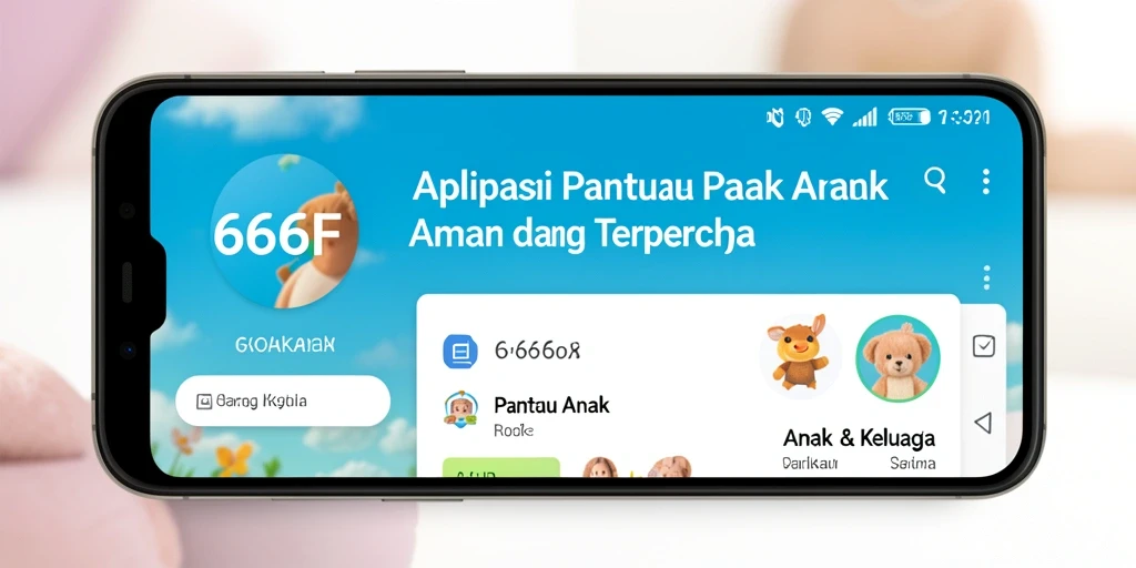 Tampilan antarmuka 666F yang user-friendly untuk pemantauan anak.
