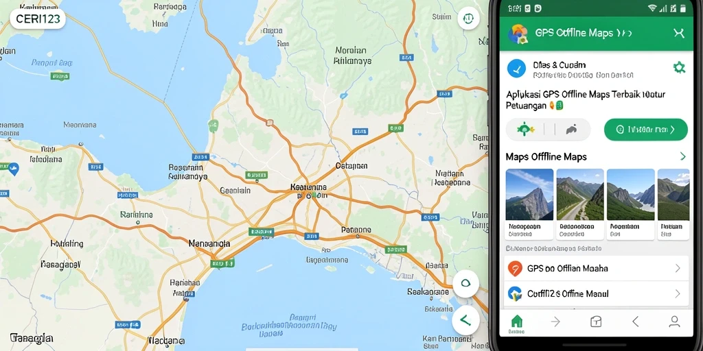 Antarmuka CERI123 yang intuitif untuk navigasi GPS Offline Maps.