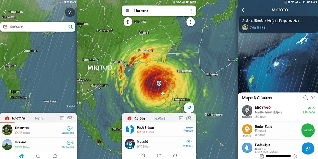 Antarmuka MIOTOTO yang menampilkan radar hujan secara real-time.