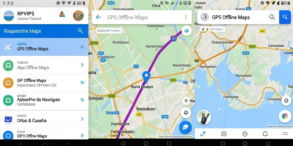 Tampilan antarmuka RPVIP5 menunjukkan fungsi GPS Offline Maps yang efisien.