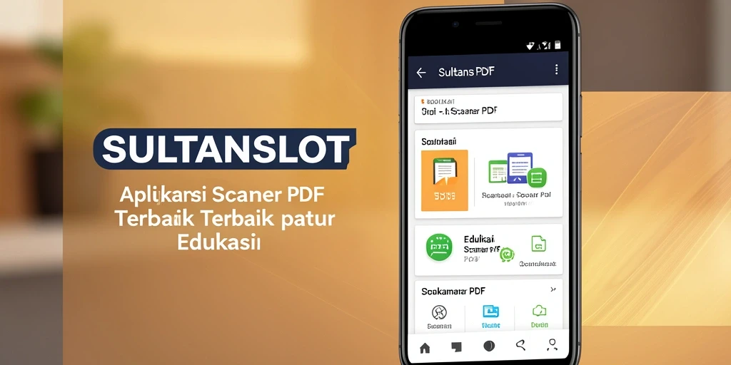 Antarmuka SULTANSLOT menampilkan fitur Scanner PDF yang intuitif dan mudah digunakan.