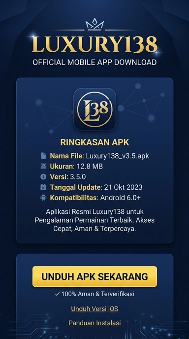 Tampilan halaman APK luxury138